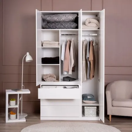 S01200 Варма Стор 123 шкаф распашной 222х123х57, белый