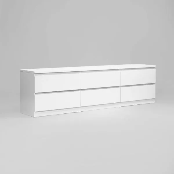 2.03.03.110.1 КАСТОР тумба 6 ящиков RU белая 2.03.03.110.1 КАСТОР тумба 6 ящиков RU белая