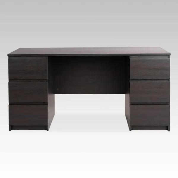 2.03.06.040.5 КАСТОР стол письменный 6 ящиков 151х65 RU Дуб Венге 2.03.06.040.5 КАСТОР стол письменный 6 ящиков 151х65 RU Дуб Венге