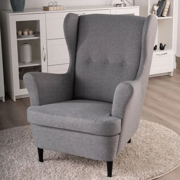 Кресло для отдыха Вало серый, ткань рогожка Кресло для отдыха Вало серый, ткань рогожка