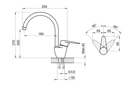 1024, АНТИК (БЕЖЕВЫЙ), СМЕСИТЕЛЬ КУХОННЫЙ 1024, АНТИК (БЕЖЕВЫЙ), СМЕСИТЕЛЬ КУХОННЫЙ