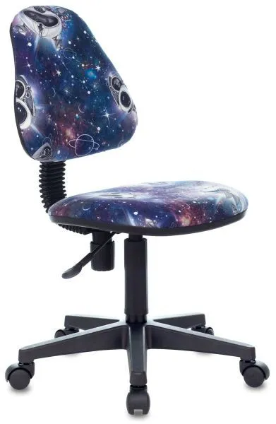 Кресло детское Бюрократ KD-4 синий космопузики крестов. пластик Кресло детское Бюрократ KD-4 синий космопузики крестов. пластик