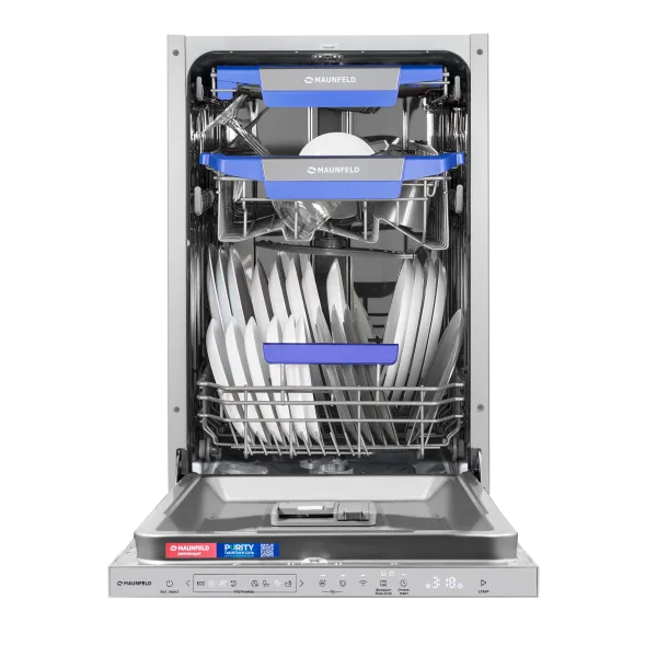 Посудомоечная машина MAUNFELD MLP45330T Smart Beam Inverter Wi-Fi с автооткрыванием и проекцией таймера на пол Нержавеющая сталь Посудомоечная машина MAUNFELD MLP45330T Smart Beam Inverter Wi-Fi с автооткрыванием и проекцией таймера на пол Нержавеющая сталь
