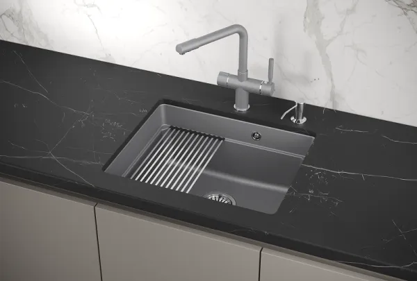 KS-5501U, АЛЮМИНИУМ, кухонная мойка, кварц KS-5501U, АЛЮМИНИУМ, кухонная мойка, кварц