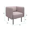 РИО Кресло тканевое розовое РИО Кресло тканевое розовое