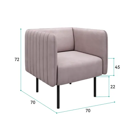 РИО Кресло тканевое розовое РИО Кресло тканевое розовое