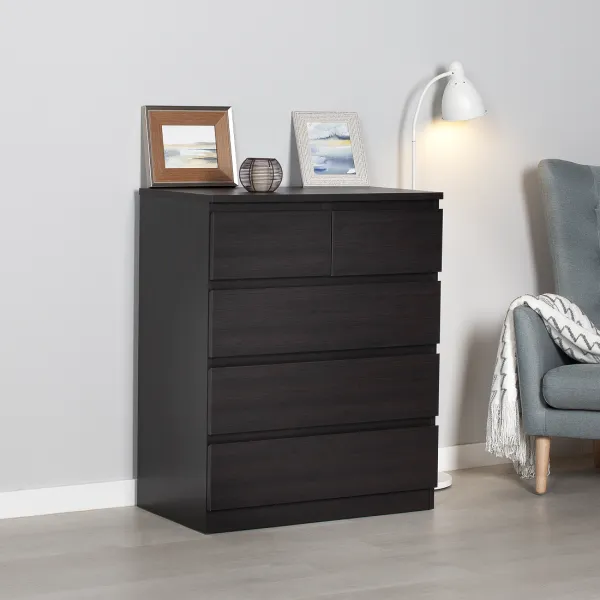 Комод МАЛЬТА высокий с пятью выдвижными ящиками, цвет Дуб Венге Комод МАЛЬТА высокий с пятью выдвижными ящиками, цвет Дуб Венге