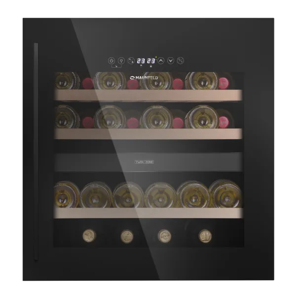 Винный шкаф встраиваемый MAUNFELD MBWC-92DM36 Черный Винный шкаф встраиваемый MAUNFELD MBWC-92DM36 Черный