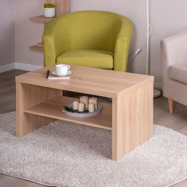 S00814 Энкель 82С журнальный cтол 82x50x45, дуб беленый