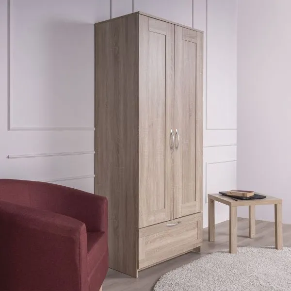 2.02.01.020.3 СИРИУС шкаф комбинированный "2 двери и 1 ящик сонома RU"