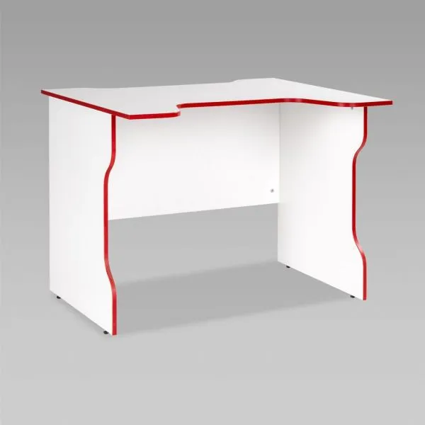 S00579 ВАРДИГ К2 стол компьютерный 100x75x82, белый/красный