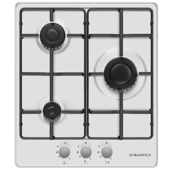 Газовая варочная панель MAUNFELD EGHE.43.3STS-EW Белый Газовая варочная панель MAUNFELD EGHE.43.3STS-EW Белый