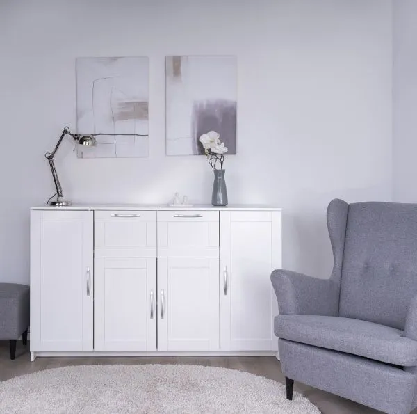 2.02.03.300.1 СИРИУС тумба 4 двери и 2 ящика 156х95 белая RU 2.02.03.300.1 СИРИУС тумба 4 двери и 2 ящика 156х95 белая RU