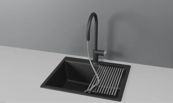 GR-8172, ШВАРЦ, СМЕСИТЕЛЬ КУХОННЫЙ С ВЫДВИЖНЫМ ИЗЛИВОМ GR-8172, ШВАРЦ, СМЕСИТЕЛЬ КУХОННЫЙ С ВЫДВИЖНЫМ ИЗЛИВОМ