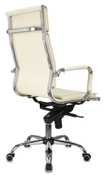 Кресло руководителя Бюрократ CH-993MB слоновая кость экокожа крестов. металл хром Кресло руководителя Бюрократ CH-993MB слоновая кость экокожа крестов. металл хром