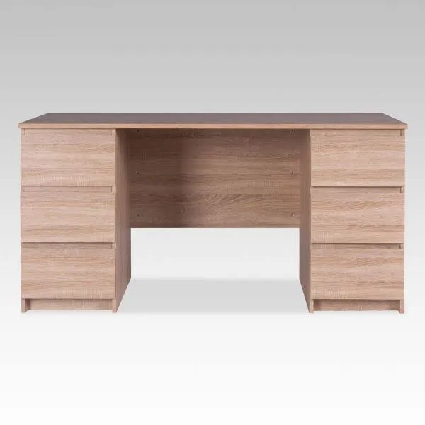 2.03.06.040.3 КАСТОР стол письменный 6 ящиков 151х65 RU сонома 2.03.06.040.3 КАСТОР стол письменный 6 ящиков 151х65 RU сонома