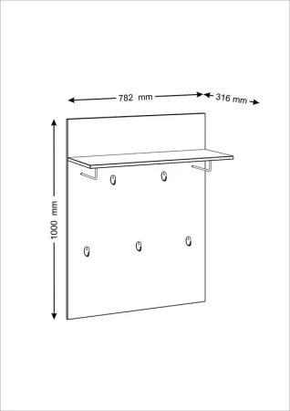 2.02.11.260.1 СИРИУС вешалка 78х100 белая RU 2.02.11.260.1 СИРИУС вешалка 78х100 белая RU