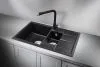 7802, ЧЁРНЫЙ, кухонная мойка, кварц
