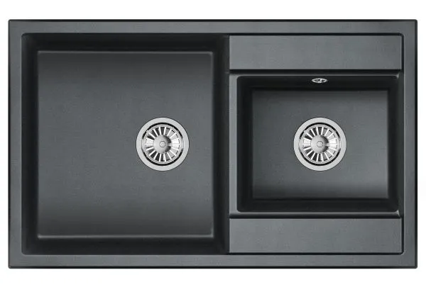 8201, ГРАФИТ (ЧЁРНО-СЕРЫЙ), кухонная мойка, кварц