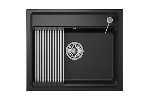 KS-6003, АЛЮМИНИУМ, кухонная мойка, кварц