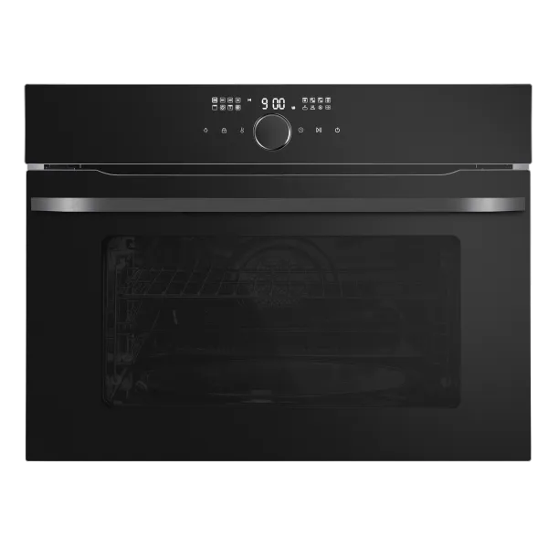 Компактный духовой шкаф с функцией СВЧ MAUNFELD XCMO4418GB Черное матовое стекло