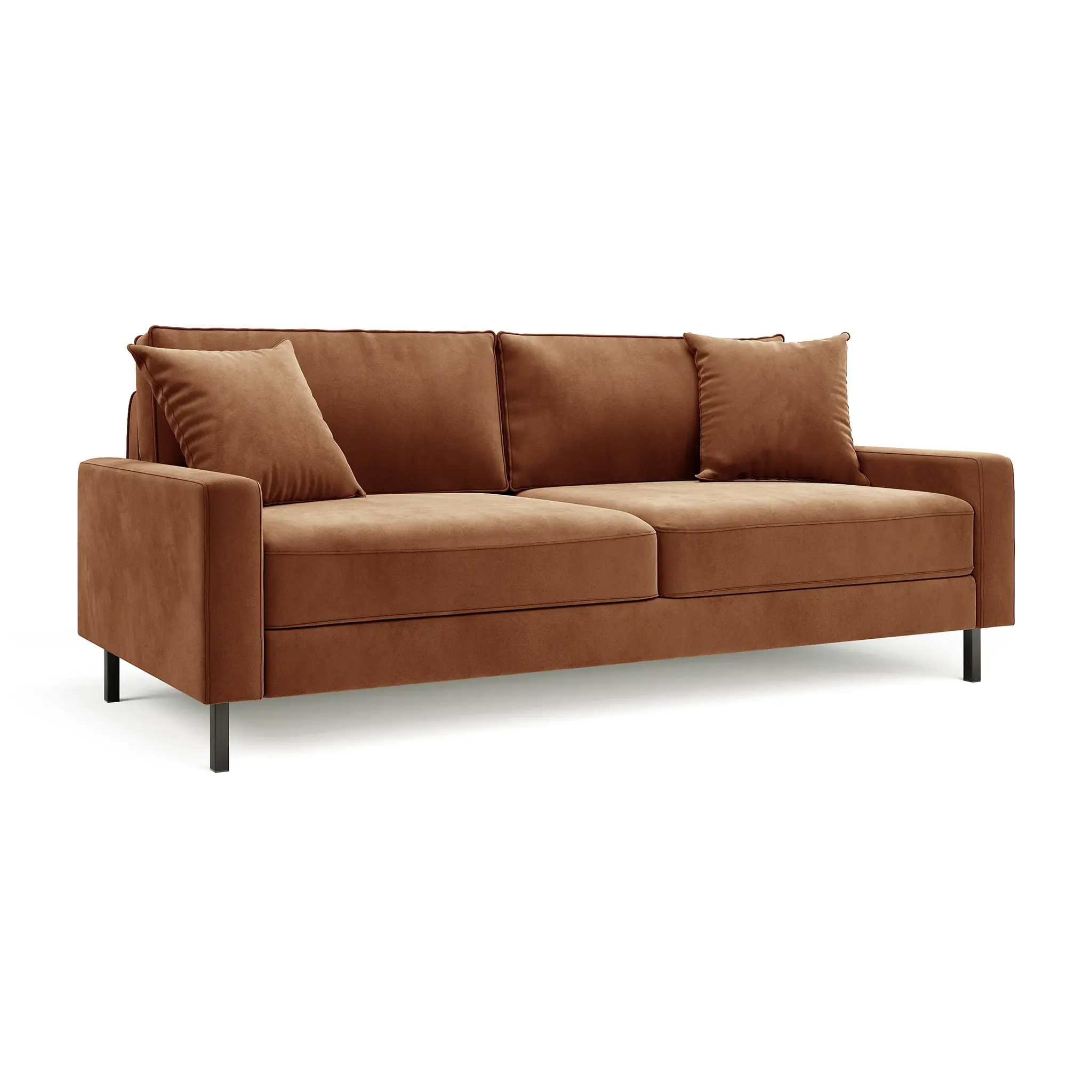 Хорошее настроение Диван прямой, медно-коричневый