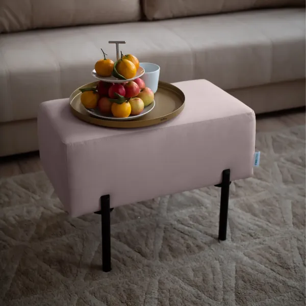 Маленькая радость Пуф прямоугольный на ножках, розовый Маленькая радость Пуф прямоугольный на ножках, розовый