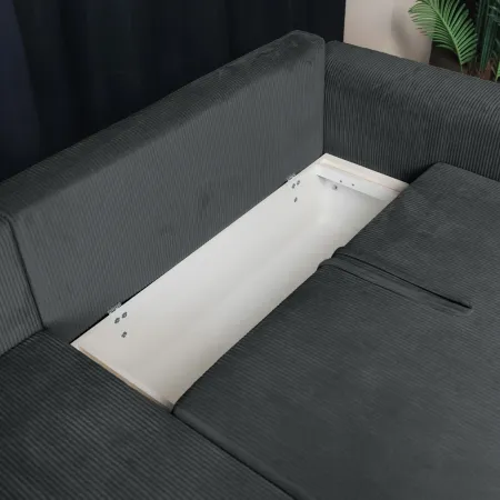 ДОЛГОЖДАННЫЙ ОТПУСК Диван угловой, графитовый