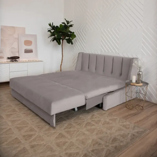 ВЕНЕЦИЯ Складная кровать серо-бежевая, 145