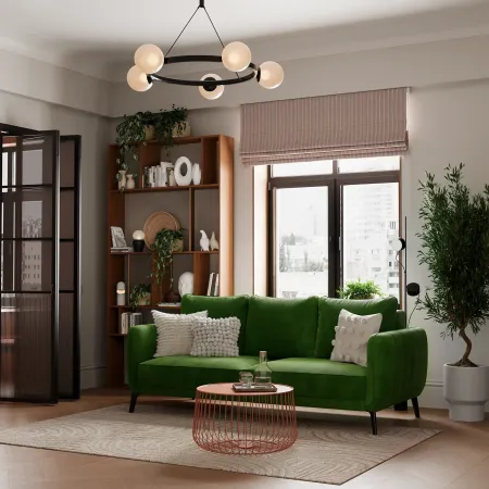 СЧАСТЛИВЫЙ ДЕНЬ Диван прямой, темно-оливковый