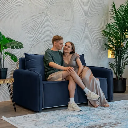 ПОРТЛЕНД МИНИ Диван прямой синий