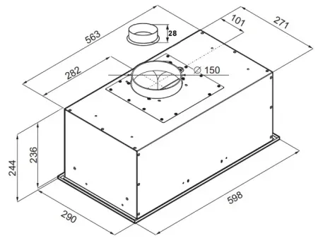 Кухонная вытяжка MAUNFELD Crosby Power 60 Нержавеющая сталь
