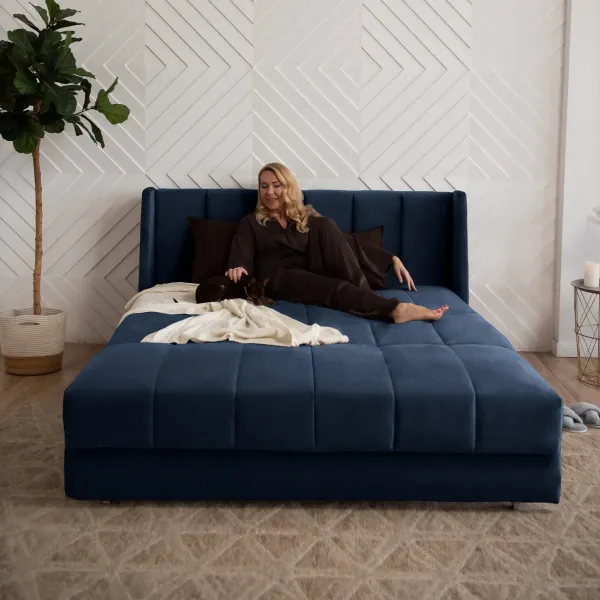 ВЕНЕЦИЯ Складная кровать темно-синяя, 125