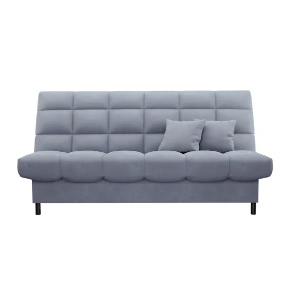 ЮТА Диван прямой серый ППУ, с черными ножками