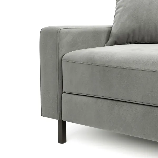 Хорошее настроение Диван прямой, серебристо-серый