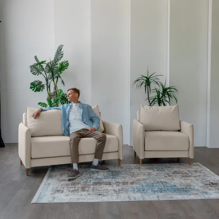 ЛУЧШИЙ ДРУГ Кресло-кровать бежевое