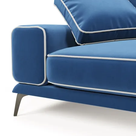 Солнечное побережье Диван угловой, сапфировый