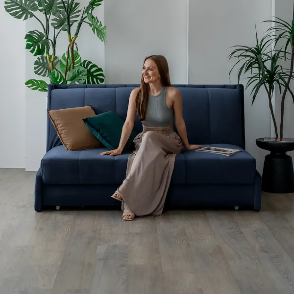 РИЧМОНД Складная кровать темно-синяя, 160