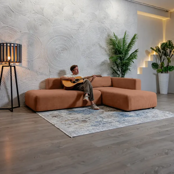 НОВЫЕ ЭМОЦИИ Диван угловой, терракотовый НОВЫЕ ЭМОЦИИ Диван угловой, терракотовый