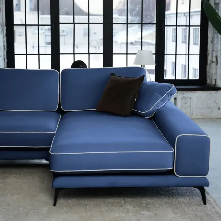 Солнечное побережье Диван угловой, сапфировый