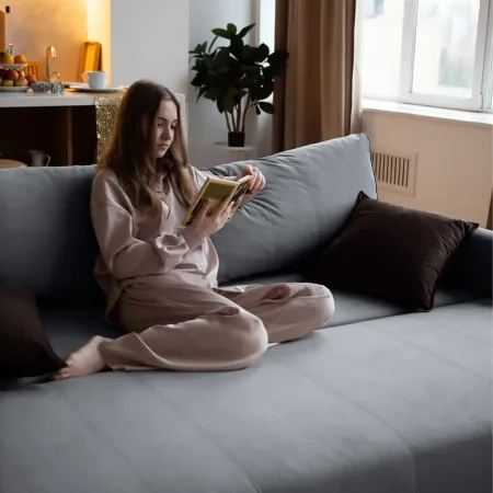 РИМИНИ Диван прямой светло-серый