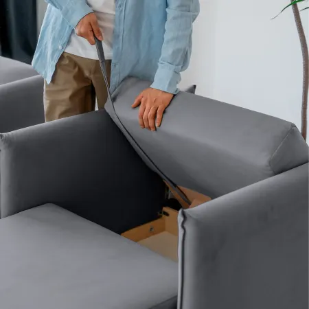 ЛУЧШИЙ ДРУГ Кресло-кровать серое ЛУЧШИЙ ДРУГ Кресло-кровать серое