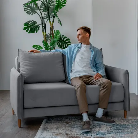 ЛУЧШИЙ ДРУГ 150 Диван прямой серый