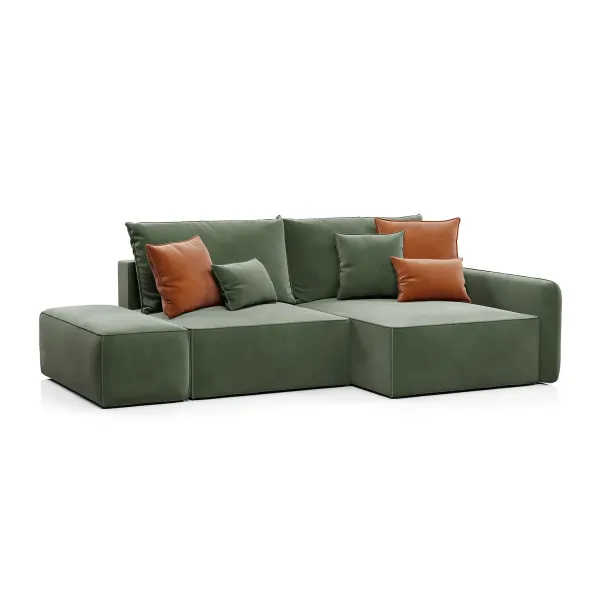 ПОРТЛЕНД Диван угловой с банкеткой зеленый ПОРТЛЕНД Диван угловой с банкеткой зеленый