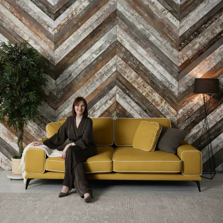 Солнечное побережье Диван прямой, медово-желтый