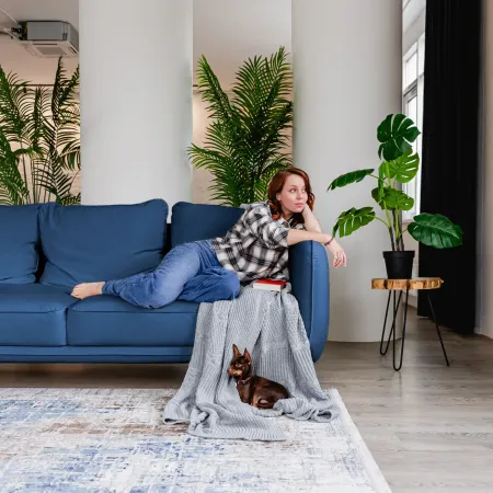 СЧАСТЛИВЫЙ ДЕНЬ Диван прямой, синий