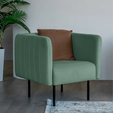 РИО Кресло тканевое мятное