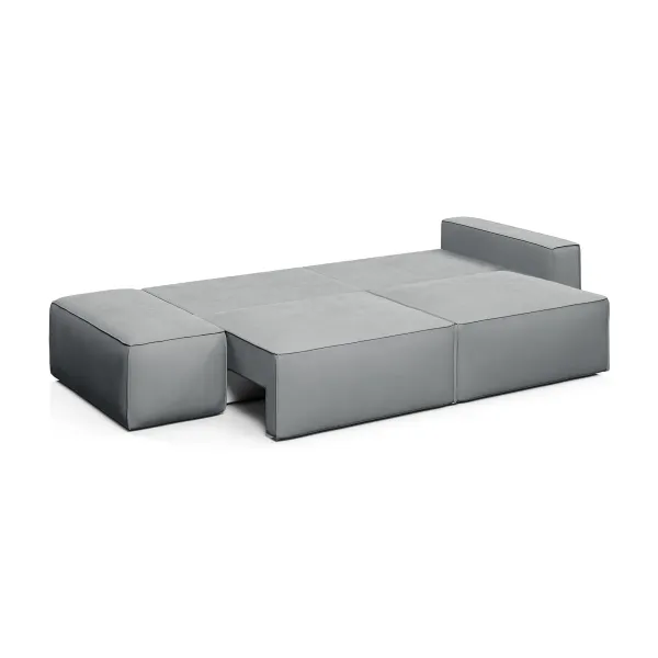 КОРСО Диван прямой с банкеткой, серый