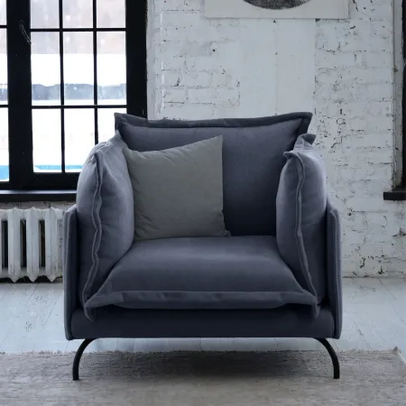 Облако комфорта Кресло, серо-синий Облако комфорта Кресло, серо-синий