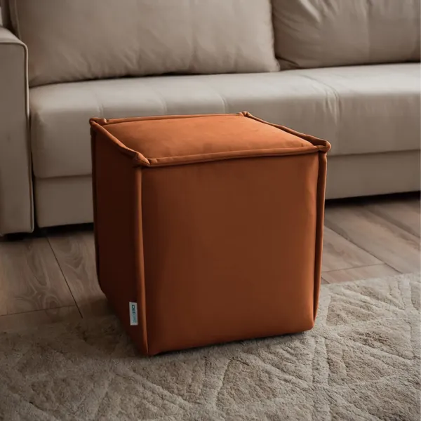 Маленькая радость Пуф квадратный терракотовый